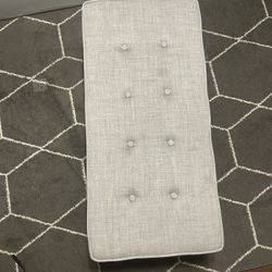 Shelton Tufted Top Storage Ottoman- Gray