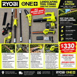 🇺🇸 🔥 RYOBI ONE+ Landscaping / Gardener Combo – 4 Tools US$330