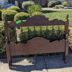 Antique Carved Wood Bed