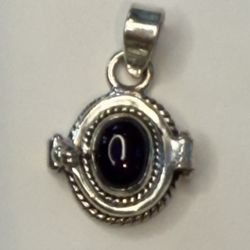 Sterling Silver Brazilian Amethyst Poison Pendant New