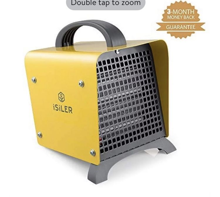 Space Heater, iSiLER 1500W Portable Indoor Heater, Ceramic Space Heater with Adjustable Thermostat & Overheat Protection, Hot Cool Fan Electric Heater