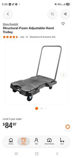 Everbilt Structural-Foam Adjustable Hand Trolley