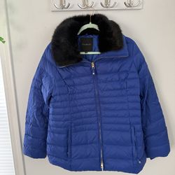 Blue woman's coat