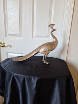Peacock Brass Beautiful LARGE MCM 16"X12"