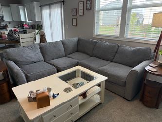 Couch sectional 5 seat down fill cushions