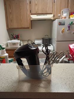 Black Hand Mixer with Beater Attachments