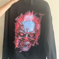 Vlone Red Skull Hoodie Black SZ: M