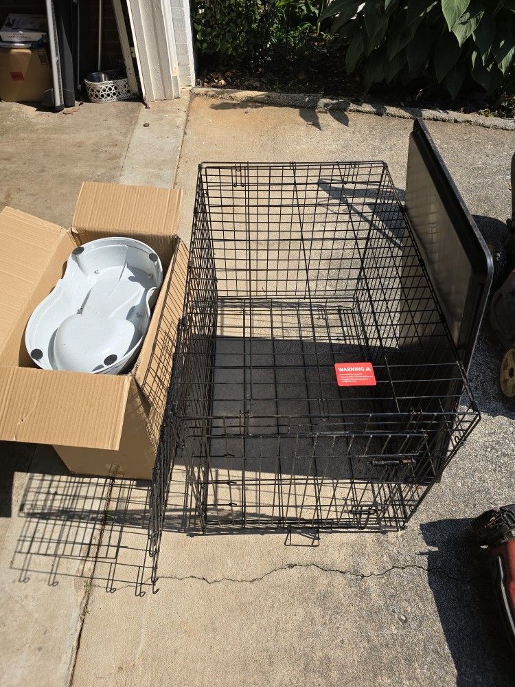 XLarge Pet Crate and Brand New Gravity Feeders