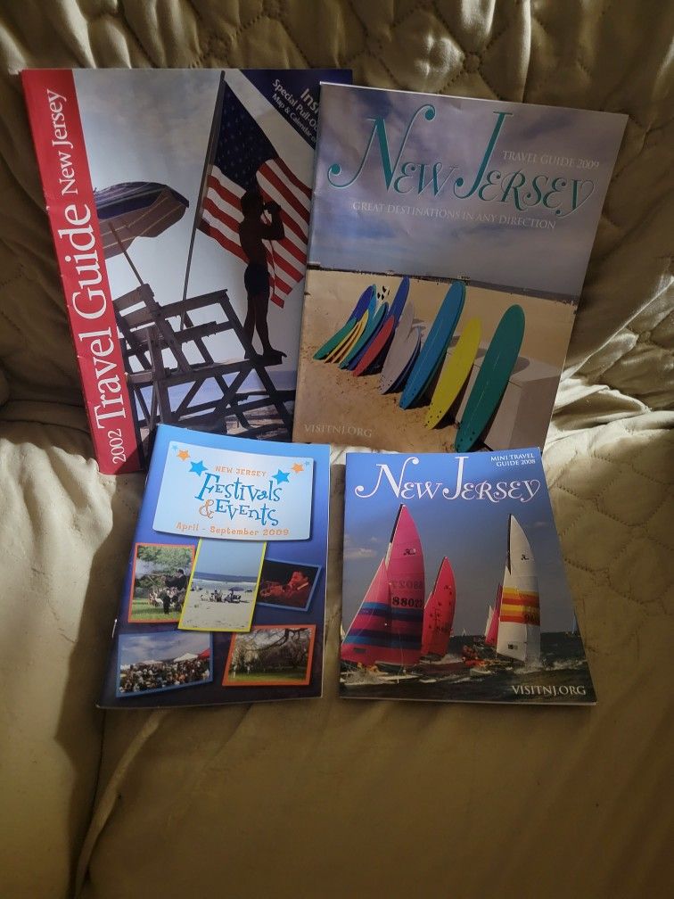 Lot Of 4 New Jersey Travel Guide Magazines Used