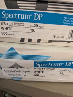 Six pack of 500 white sheets