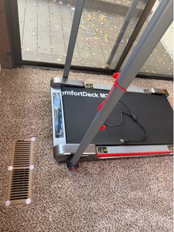 Egofit ComfortDeck-M2T Under Desk Treadmill – Folding & Compact with Handrail and Honeycomb Cushioning