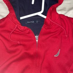 Red Large Nautica Hoodie 