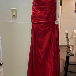 Women’s Beautiful Long Red Dress For A Special Occasion Size 12 New Condition 