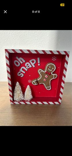 “OH SNAP!” Gingerbread Shadow Box frame