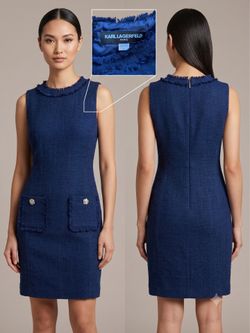 Karl Lagerfeld Women's Navy and Blue Dress