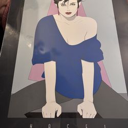 Patrick Nagel Offset Print "Blue Sweater" 1990 24 x 18 inches