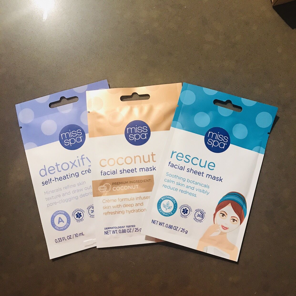 Miss Spa Face Mask Set of 3 FREE SHIPPING
