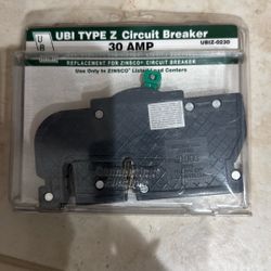 Connecticut Electric Type UBI Z Circuit Breaker, 30-Amp 2-Pole, Black