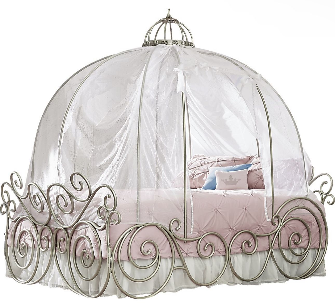 Disney Princess Fairytale Metal 5 Pc Full Carriage Bed