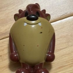 vintage Looney Tunes Taz the Tasmanian Devil figure, likely produced by Warner Bros. in the 1990s as a fast-food meal toy or a studio store exclusive
