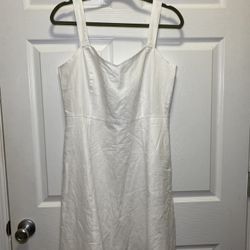 Women’s Sz Lg White Linen Dress