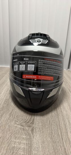 Motorcycle Helmet Small DOT Certified Gray/Black/White