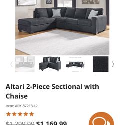 Altari Navy 2-Piece Sectional