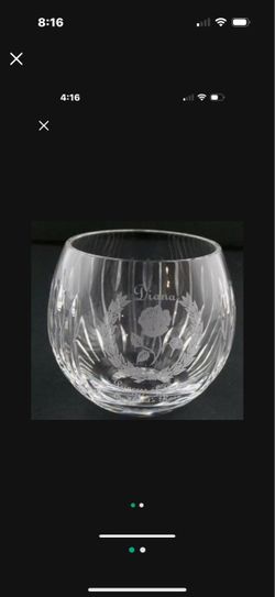 Stuart Crystal Diana Princess of Wales , England's Rose 3 1/2 roseBowl