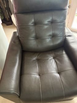 Leather recliner chair, electric