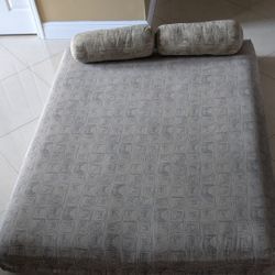 Full Size Futon Mattress With Cover and 2 pillows