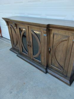 Large Wood Sideboard Buffet Cabinet