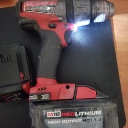 Milwaukee  M18  Fuel Hammer drill  With High output 12.0 And 1.5 Batteries 