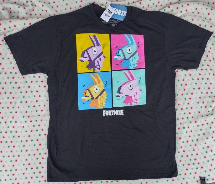 Fortnite T-Shirt Mens Size L Black Loot Llama Battle Royale Fortnite Epic Games