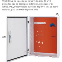 Tesla charging station box, 28 x 20 x 10 inches, outdoor cable box, cable organizer, IP32, waterproo