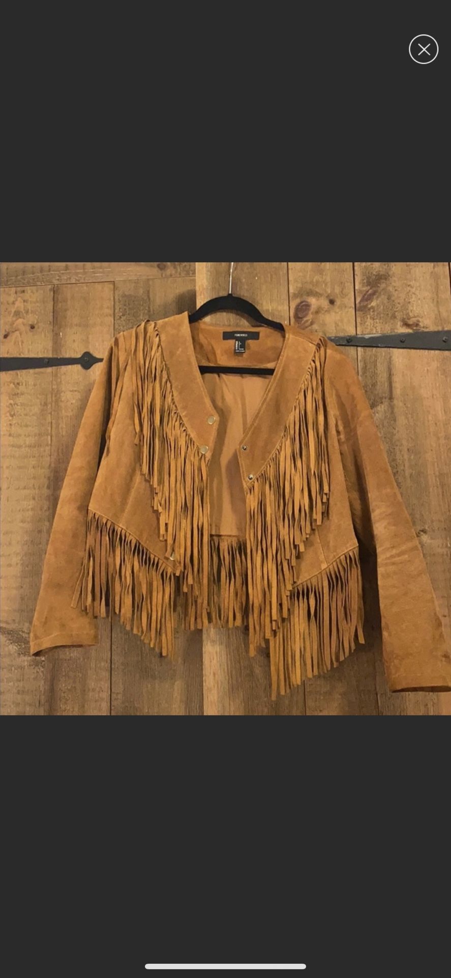 Forever 21 Fringe Jacket Size Large