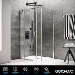 10” Rainfall Bathroom Shower System Shower Head and Handle Set Wall Mounted Shower C1
