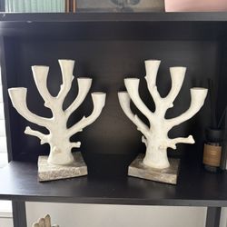 Coastal Coral Candleholders – Set of 2