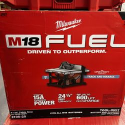 Milwaukee M18 Fuel 8-1/4” Table Saw W One Key Tool Only