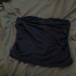 navy blue dark blue tube top