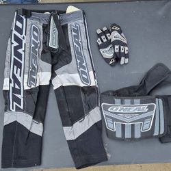 O'Neal Kids Pants Gloves Kidney Belt Gray