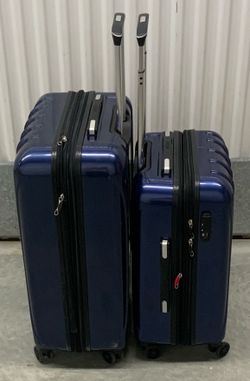 💝 2 DELSEY PARIS Helium Aero Hardside Expandable Luggage with Spinner Wheels, Blue Cobalt, 2-Piece Set (19/24)... Value $370
