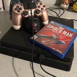 PS4 With Game And Controllers 
