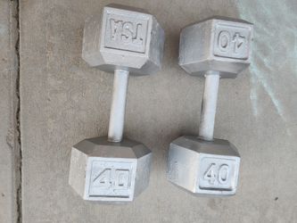 Two 40 Pounds Barbells 