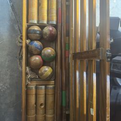 Croquet Set In Wood Case