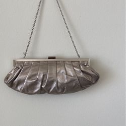 Silver Purse Leather 