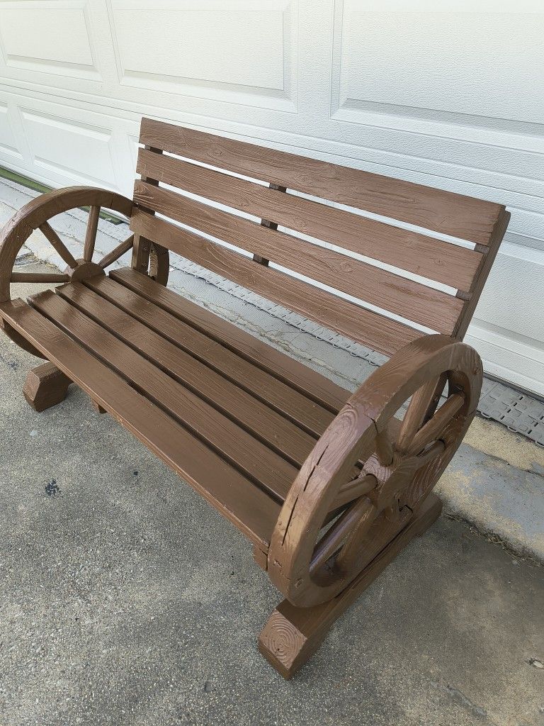 Wooden Bench Color Dark Brown
