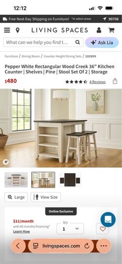 Kitchen table with 2 barstools