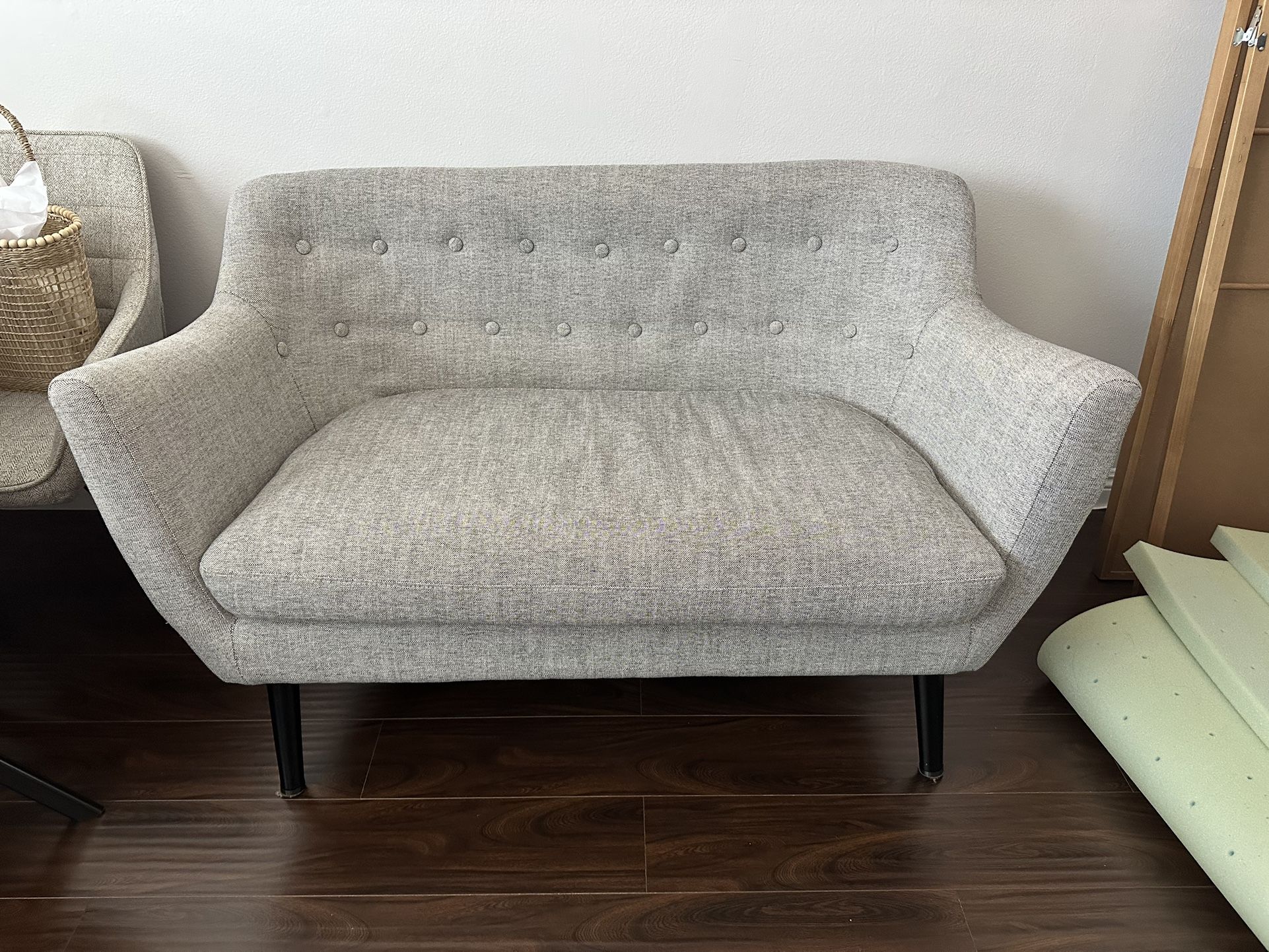 Couch Sofa Loveseat Grey Pattern