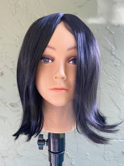 Black Wig Medium Short Length Straight For Black Women and White Womens Wigs