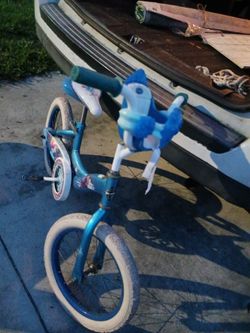 DISNEY FROZEN 18IN BIKE LIKE NEW 20 FIRM GO MY POST ALOT ITEM TO SEE